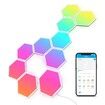 10 Pack-Glide Hexa Light Panels,Hexagon LED Wall Lights, Wi-Fi Smart Home Decor Creative Wall Lights with Music Sync, Christmas， Gaming Decor,