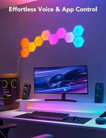 Led on sale wall hexagon