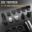 Electric Razor, Nose Hair Trimmer, Cordless Hair Clippers Shavers for Men, Mustache Body Face Beard Grooming Kit, Waterproof