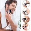 Electric Head Hair Shaver Mens Cordless Rechargeable Wet/Dry Head Waterproof Razor with Rotary Blades, Clippers, Nose Trimmer, Brush, Massager