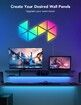 6 Pack-Triangle Light Panels,RGBIC Glide Wall Light, Multicolor Effects,Music Sync,DIY Design, Smart APP Control,Works with Alexa & Google Assistant