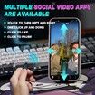Tiktok Scroll Ring with Bluetooth,Kindle App Remote Page Turner Clicker,with Mobile Phone Holder,Wireless Camera Shutter Selfie Button-Compatible with iPhone,iPad,Android (Black)