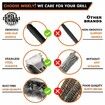 Grill Brush, Grill Cleaning Brush with Extra Long Stainless Steel bristles for BBQ Grill, Gas Grill, Charcoal Gril