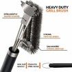 Grill Brush, Grill Cleaning Brush with Extra Long Stainless Steel bristles for BBQ Grill, Gas Grill, Charcoal Gril