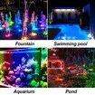 Solar Pond Lights, 3 in 1 RGB Color Changing Underwater Pond Lights, Outdoor Waterproof LED Landscape Spotlights for Fish Tank Garden Yard Pool Pond Fountain Waterfall Decoration(3 Head Lamp)