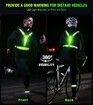 LED Reflective Vest Running Gear Set,USB Rechargeable Light Up Running Vest for Runners Night Walking with Waterproof Phone Bag,High Visibility Armband,Adjustable Waist&Shoulder for Men Women (Green)