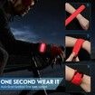 LED Armband Rechargeable for Running Walking at Night,Running Lights for Runners,Running Lights,High Visibility Reflective Running Gear Adjustable Light Up Bands for Men Women Kids (Red,2 Pack)