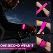 LED Armband Rechargeable for Running Walking at Night,Running Lights for Runners,Running Lights,High Visibility Reflective Running Gear Adjustable Light Up Bands for Men Women Kids (Pink,2 Pack)