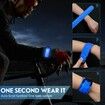 LED Armband Rechargeable for Running Walking at Night,Running Lights for Runners,Running Lights,High Visibility Reflective Running Gear Adjustable Light Up Bands for Men Women Kids (Blue,2 Pack)