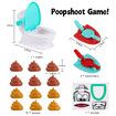 Family Poop Shoot The Toilet Creative Toy for 4 to 12 Years Boys and Girls,Include 12 Poops, 2 Launchers and A Sticker For Age 4+