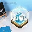 Desk Calendar With Lights 2024 DIY Earth Calendar 3D Memo Pad Paper Art Earth Sculpture Gift For Teacher/Colleague/Classmate/Child (Earth-Blue)