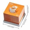 2024 3D Calendar DIY Earth Timepiece Calendar 2024 Desk Calendar Desktop Tear Away Calendar Sculpture Non-sticky Artsy Pads for Home Office School (Orange)