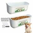 2 Pack Chicken Feeder Box Feed Trough and Waterer Bucket with Clips for Goat Duck Turkey Sheeple Pig Horse Chicken Deer Goose, Goat Feeder Supplies Color White