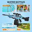 Electric Water Squirt Gun Pistol Toy Blaster High Powered Long Range Rechargeable Battery Soaker Shooter Adult Kid Pool Beach Outdoor Party 750ml