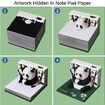 3D Memo Pad Paper Carving Art Panda Notepad with Holder Note Pad DIY Paper Card Crafts 3D Notepad Desk Decoration