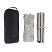 42 CM Portable Fire Pit, Camping Stainless Steel Mesh BBQ Accessories, Ultra Foldable Fire Pit for Patio, Camping, Barbecue, Backyard and Garden