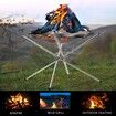 42 CM Portable Fire Pit, Camping Stainless Steel Mesh BBQ Accessories, Ultra Foldable Fire Pit for Patio, Camping, Barbecue, Backyard and Garden