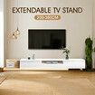 Extendable TV Cabinet Stand Unit Console Table Entertainment Unit Centre Bench Television Media Storage Living Room Furniture 200cm to 380cm