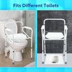 Commode Shower Chair 3 In 1 Toilet Seat Wheelchair Bathroom Bedside Adjustable Seating Folding With Arms