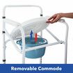 Commode Shower Chair 3 In 1 Toilet Seat Wheelchair Bathroom Bedside Adjustable Seating Folding With Arms