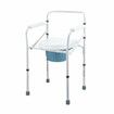 Commode Shower Chair 3 In 1 Toilet Seat Wheelchair Bathroom Bedside Adjustable Seating Folding With Arms