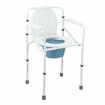 Commode Shower Chair 3 In 1 Toilet Seat Wheelchair Bathroom Bedside Adjustable Seating Folding With Arms