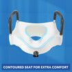 5 Inch Raised Toilet Seat Elevated Riser For Assisted Living Handicap With Arm Rests Arms Fits Most Toilets Aluminum