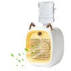 Portable Mini Fan for Kids, Air Conditioning Fan, Cute Mini Rechargeable Evaporative Air Cooler in 3 Speeds Air Conditioning Fan (Yellow)