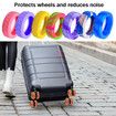 8pcs Luggage Wheels Protector Cover DIY Colorful Silicone Trolley Case Silent Caster Sleeve Reduce Noise Suitcase Wheels Cover Color Pink And Blue