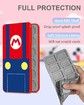 Mario Red-Nintendo Switch Game Case with 24 Game Holder Slots and 24 SD Micro Card Slots for Nintendo Switch/Lite/OLED,Cute Cartoon Games Storage Box