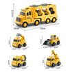 5 In 1 Truck Toy Car Set Toddler Construction Model Friction Power Carrier Excavator Crane Mixer Dumper Drill kids