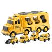 5 In 1 Truck Toy Car Set Toddler Construction Model Friction Power Carrier Excavator Crane Mixer Dumper Drill kids