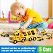 5 In 1 Truck Toy Car Set Toddler Construction Model Friction Power Carrier Excavator Crane Mixer Dumper Drill kids