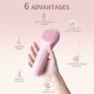 Electric Facial Cleansing Brush, IPX7 Waterproof Soft Silicone Face Scrubber Exfoliator Pink