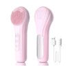 Electric Facial Cleansing Brush, IPX7 Waterproof Soft Silicone Face Scrubber Exfoliator Pink