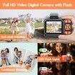 Digital Camera,1080P Kids Camera 48MP Point and Shoot Digital Cameras for Boys Girls Teans Vlogging Camera for Kids Anti Shake 18x Zoom with 32G TF Card (Orange)