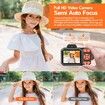 Digital Camera,1080P Kids Camera 48MP Point and Shoot Digital Cameras for Boys Girls Teans Vlogging Camera for Kids Anti Shake 18x Zoom with 32G TF Card (Orange)