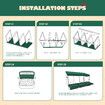 3 Hole Chicken Nesting Box Hen Chook Roll Away Laying Nest Boxes Brooder Coop Poultry Egg Roost Perch Galvanised Steel Plastic with Vents Lid