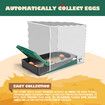 3 Hole Chicken Nesting Box Hen Chook Roll Away Laying Nest Boxes Brooder Coop Poultry Egg Roost Perch Galvanised Steel Plastic with Vents Lid