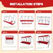 3 Hole Chicken Nesting Box Roll Away Hen Chook Laying Boxes Poultry Nest Brooder Coop Egg Roost Perch Galvanised Steel Plastic with Stand