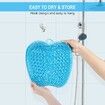 Shower Foot Scrubber Mat with Non Slip Suction Cups, Cleans, Smooths, XL Larger Size