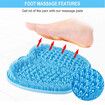 Shower Foot Scrubber Mat with Non Slip Suction Cups, Cleans, Smooths, XL Larger Size