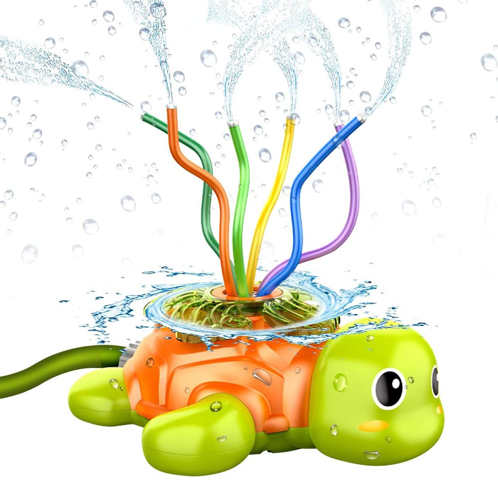 Outdoor Water Sprinkler Toys for Kids, Summer Rotating Toy with Hose Connector for Garden Backyard Outside Play for Toddlers Ages 3-12 Year Old Kids