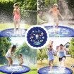 3 in 1 Splash Pad, Sprinkler for Kids and Dogs, 67 Inch Inflatable Summer Water Toys, Outdoor Splash Play Mat, Backyard Water Toys,Gifts and Boys and Girls