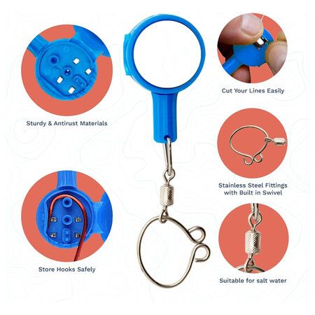 Fishing Knot Tying Tool, Protect from Fish Hooks, Tie Fishing Knots Easily,  Cool Gadgets for Fishermen, Ice Fly Fishing, Fishing Accessories for  Beginner Anglers, Nail Knot Tool