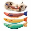 Cat Toys Saury Fish 3 Pack Catnip Crinkle Sound Toys Soft and Durable, Interactive Cat Kicker Toys for Indoor Kitten