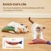 Cat Toys Saury Fish 3 Pack Catnip Crinkle Sound Toys Soft and Durable, Interactive Cat Kicker Toys for Indoor Kitten