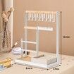 Jewelry Organizer Stand with Velvet Ring Holder,4 Tier Jewelry Holder Organizer with 15 Hooks Necklace Organizer and Watch Bracket Holder,Jewelry Stand with 16 Holes for Earring Holder,White