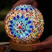 Bohemian Nightlight Romantic Free Bohemian Creative USB Rechargeable Bedroom Decor Table Lamp Decorative Glass Lamp Kids Gift Color Blue