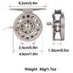 Fly Fishing Wheel, Fishing Reel Fly Aluminum Ice Fishing Reel 50mm Right Hand